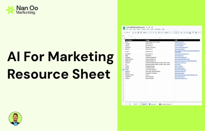 AI For Marketing Resource Sheet