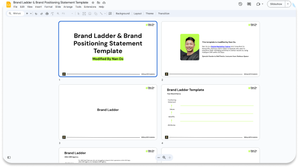Brand Ladder & Brand Positioning Statement Template Free-1