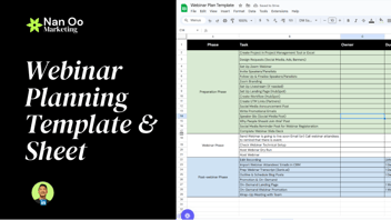 Webinar Planning Template & Sheet