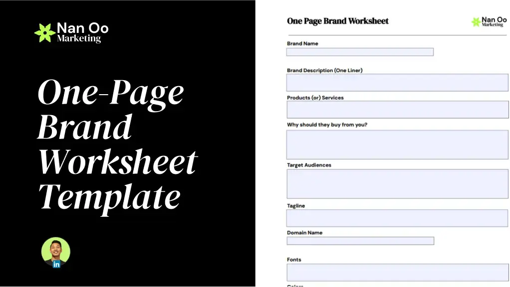 Free One-Page Brand Worksheet Template