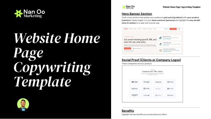 Website Home Page Copywriting Template